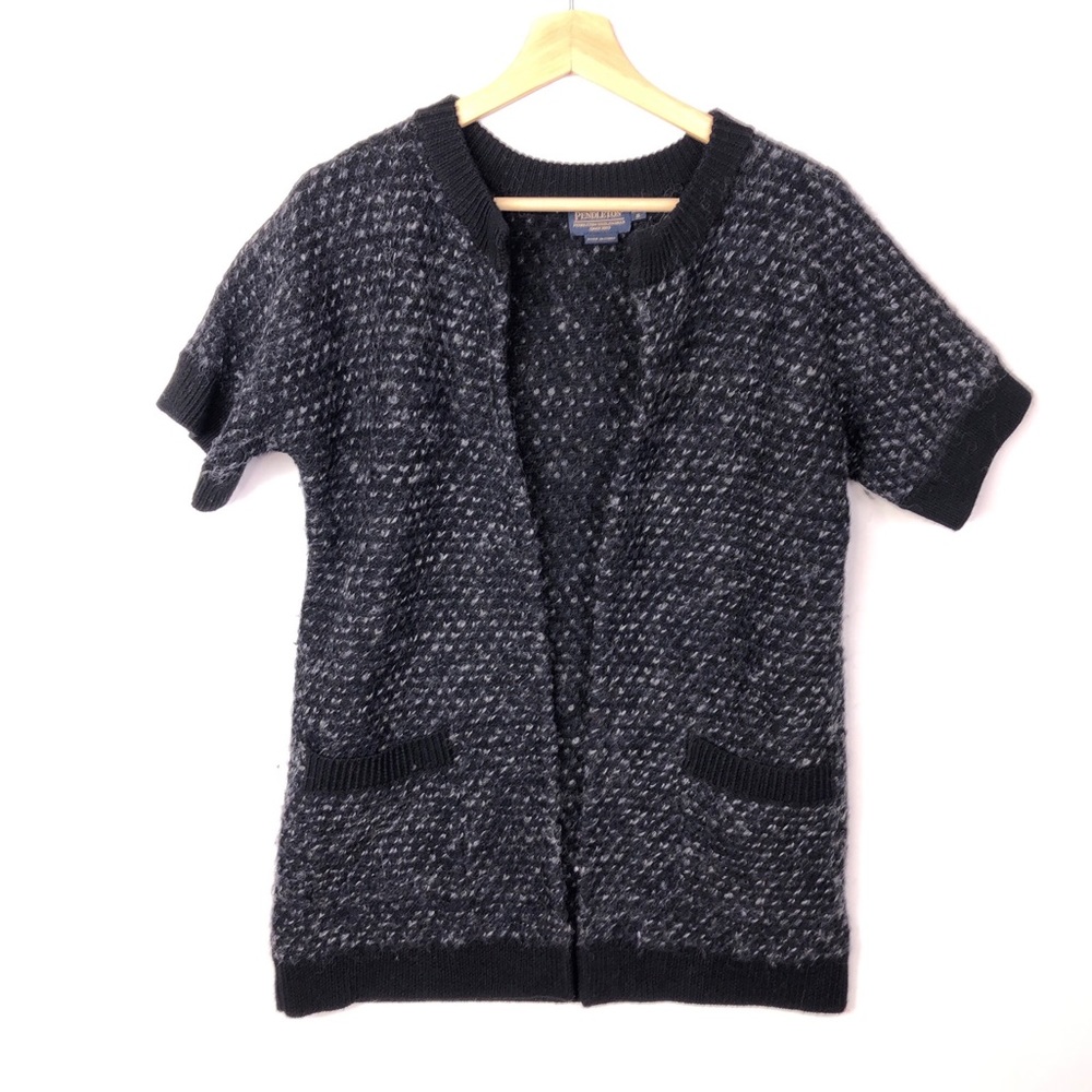 Pendleton Wool Short Sleeve Sweater Cardigan